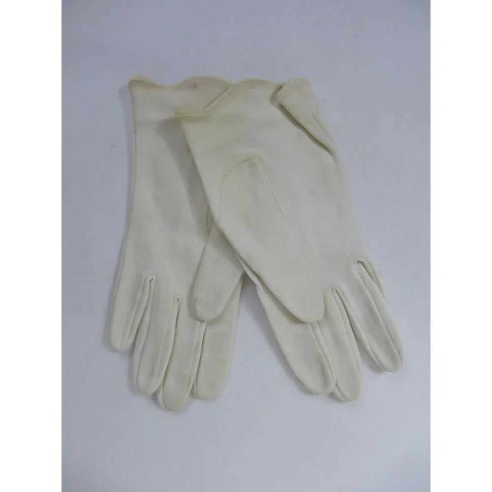 Vtg Hansen Beaded Butterfly White Evening Dress Gloves